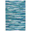 Tapis bleu / blanc en polyester touffeté à la main Aidenas-1760841291