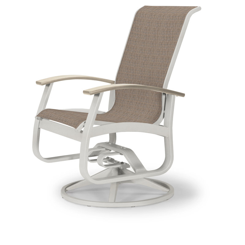 Chaise de patio pivotante Askar, Désert P60, Neige texturée, Titane Sunbrella®