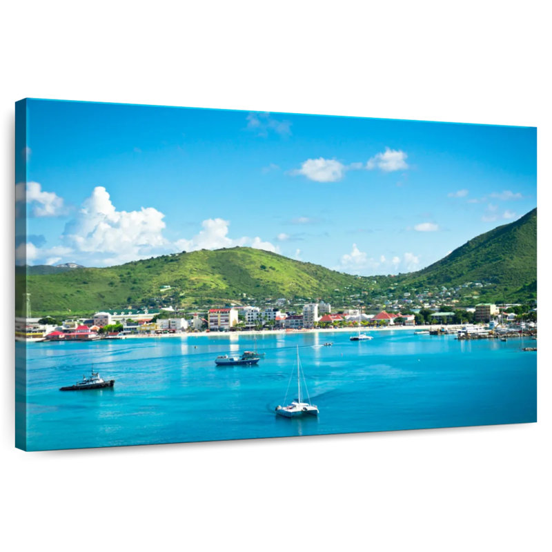 Gillard Scenic, paysage marin de Saint-Martin, H 8 po x l 12 po