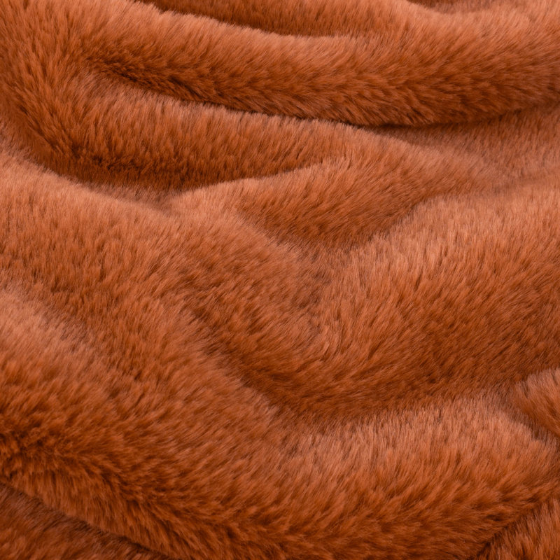 Kallu Throw Machine Woven Throw Blanket, 150cm W x 200cm L, Orange
