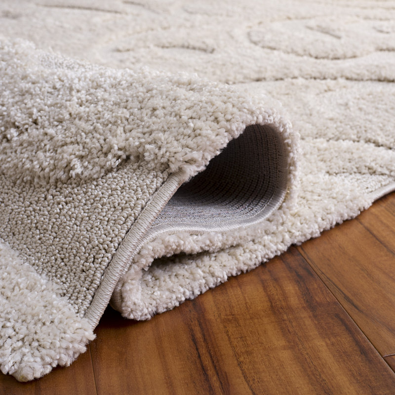 Tapis à motif floral à longs poils caduques morterich Florida, Rectangle 6 pi x 9 pi