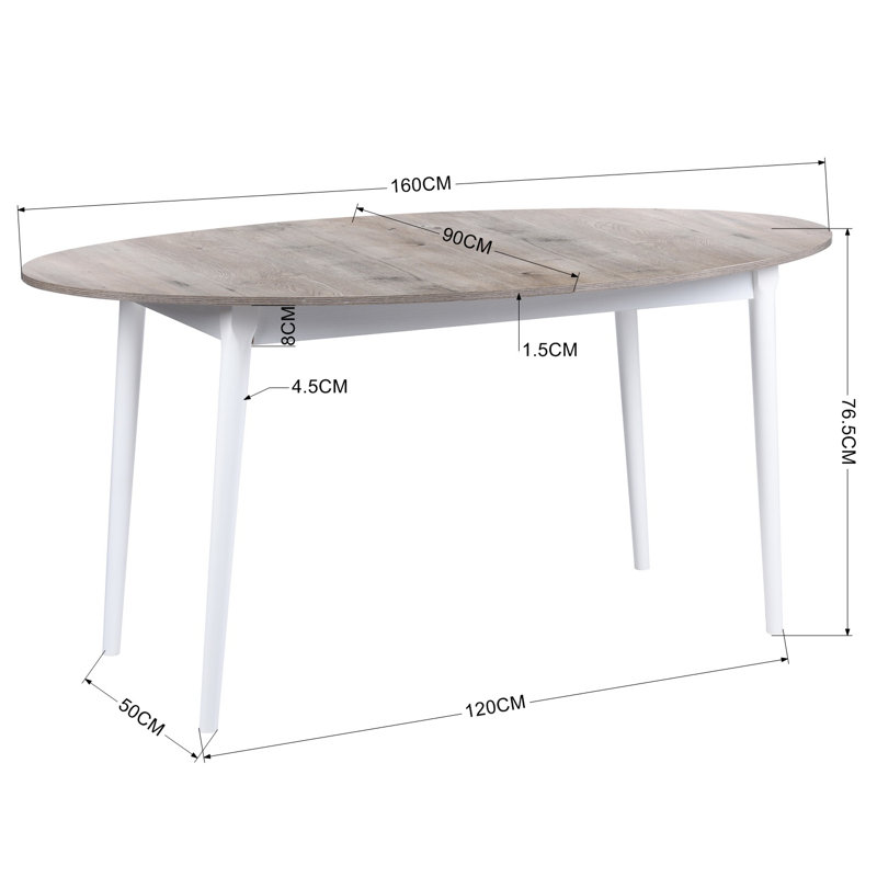 Tambo Oval Solid Wood Base Dining Table