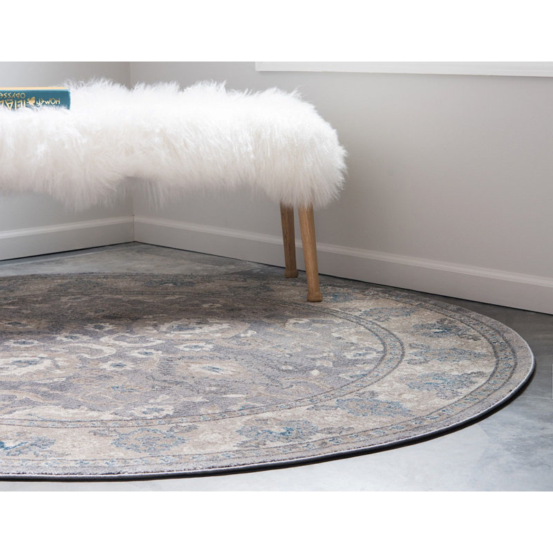 Linz Ikat Indoor Rug, Round 4'