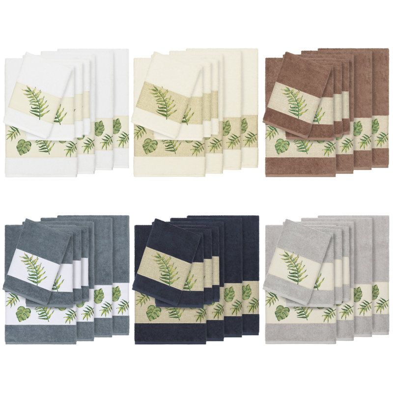 Zoe 8 Piece Turkish Cotton Towel Set, Midnight Blue
