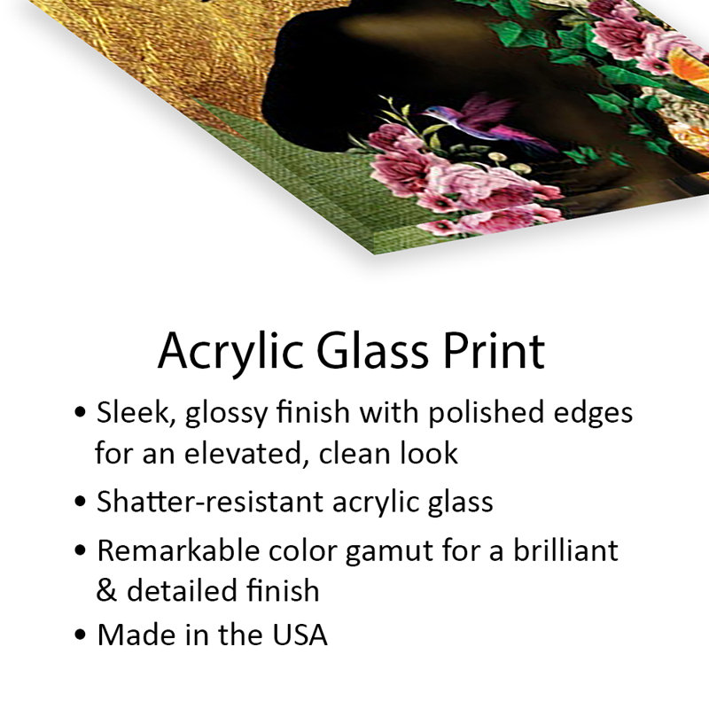 Women in Bloom - Destiny Blooming, impression sur verre acrylique, H 24 po x l 16 po x P 0,25 po