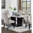 Attractive Elegant White Genuine Marble Table Top 1Pc Dining Table Sturdy Design Solidwood Base Dining Room Table
