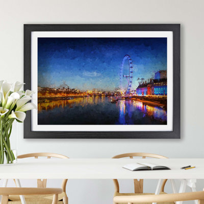 The London Eye and Thames River - Framed Print