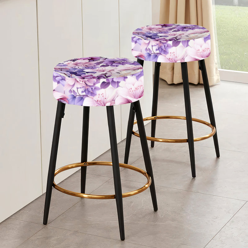 Orchid Dream Tropical Pattern I - Tropical Bar Stools Set Of 2