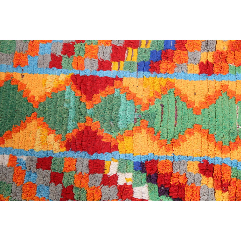 Tapis tribal marocain oriental noué à la main 3 x 6