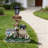 Sitting Pug Dog Planter Statue