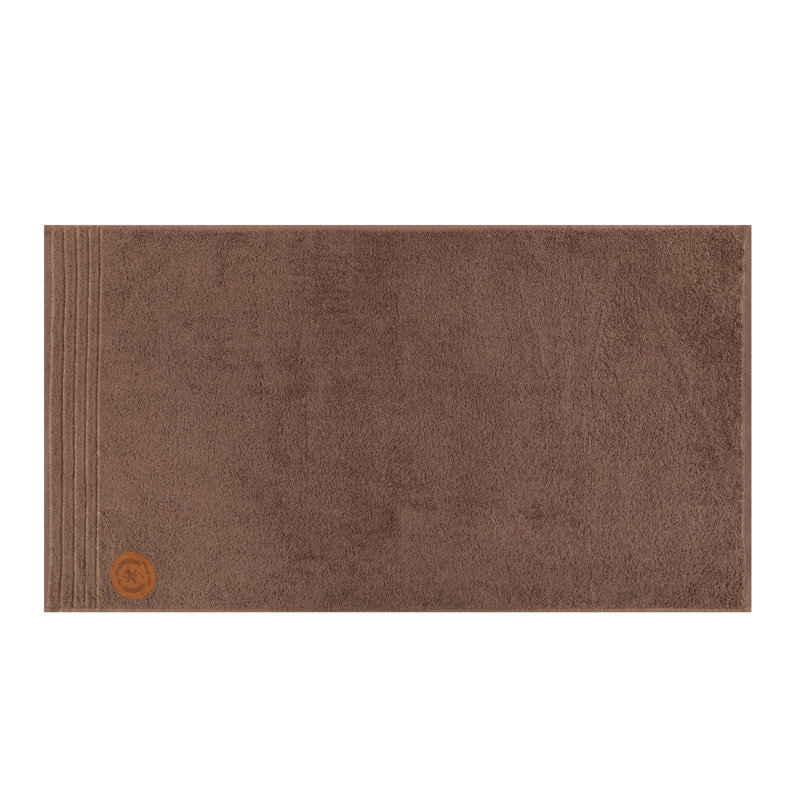 2 Piece 100% Cotton Hand Towel Set, Brown/Purple