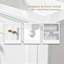 Meuble-lavabo simple 24 po avec lavabo en céramique, tablette ouverte, 2 tiroirs 24 po-129892697