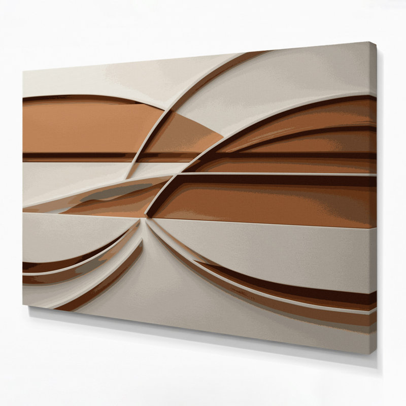 Minimalisme 21, art mural sur toile brune, H 11 po x l 14 po