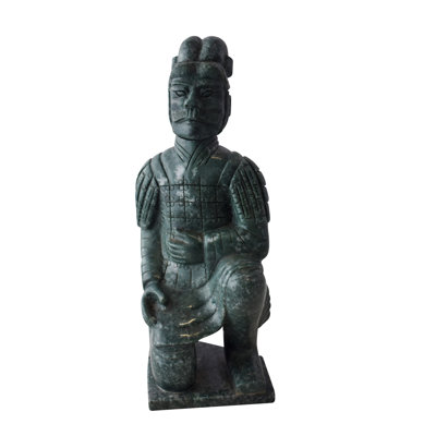 Répliques asiatiques en terre cuite de style Warrior, taille de marbre: 5 po x 5 po x H 15 po