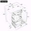 Meuble-lavabo de salle de bain avec rangement, tablette réglable-1137056451