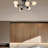 6 Lights Metal Body Semi Flush Mount With Glass Cap