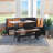 Linon Home Decor Sadie Antique Corner Nook Set With Bench, Wood Plank Look, Space-Saving Design, Left Or Right Hand Configuration