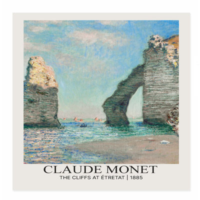 "Paysage et nature" par Claude Monet, les falaises d'Etretat, reproduction d'art classique sans cadre