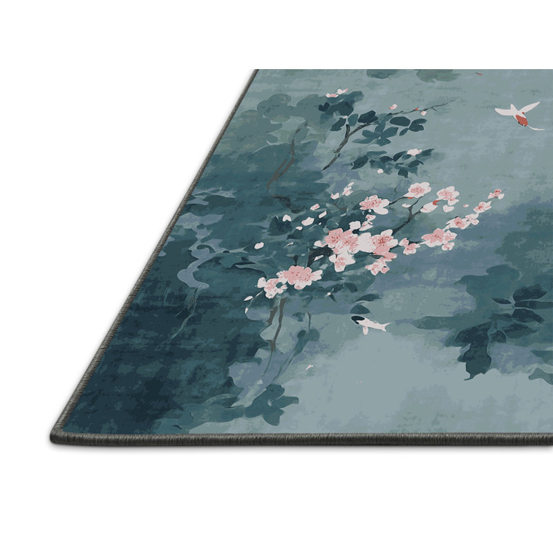 Silky Soft Plush Green Area Rug, Round 7'