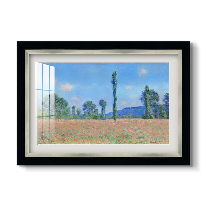 Champ de coquelicots (Giverny), 1890-1891 - Claude Monet - Estampe encadrée sur mesure, 16 po x 22 po