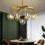 Lustre moderne à 9 lumières avec globes en verre texturé, éclairage décoratif pour la salle à manger et la cuisine