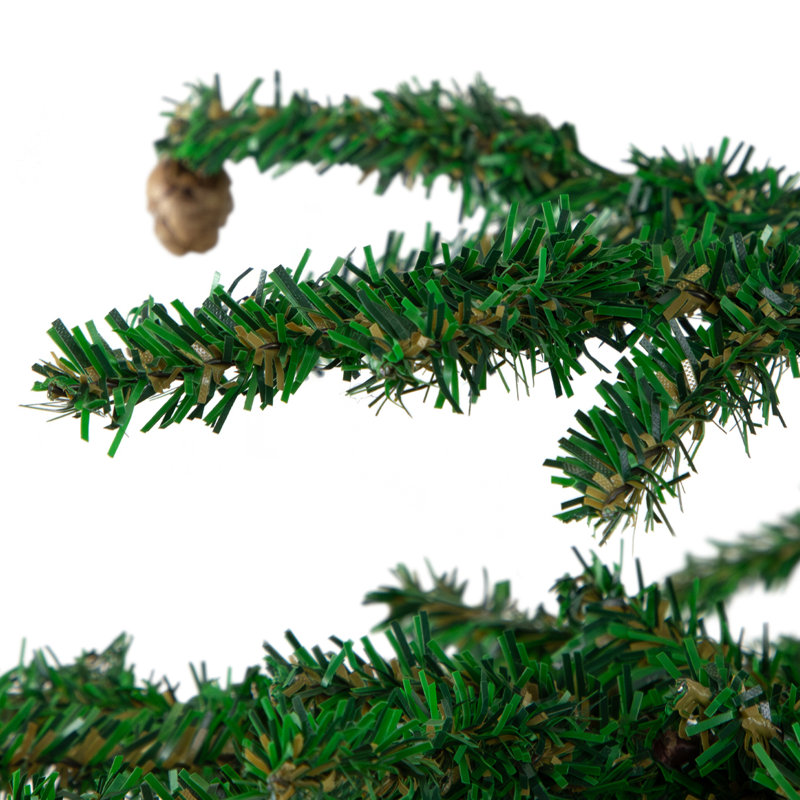 Arbre de Noël artificiel moyen avec mini pommes de pin et base en toile de jute - 3 pi - non éclairé