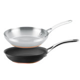 Anolon Nouvelle Copper Skillet Twin Pack 8.5-Inch and 10-Inch Skillet Set