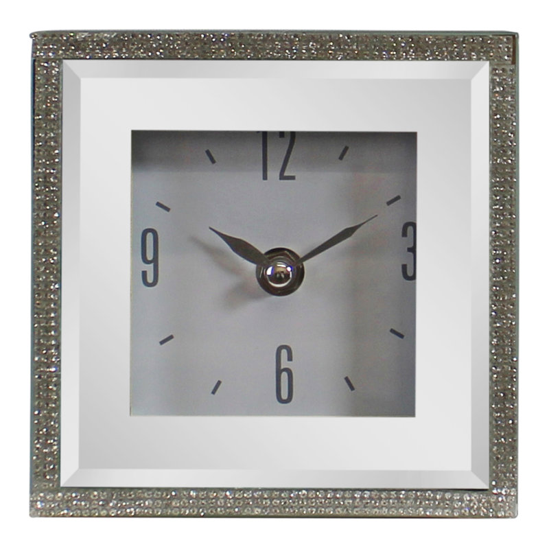 Analogue Metal Atomic Tabletop Clock in Grey
