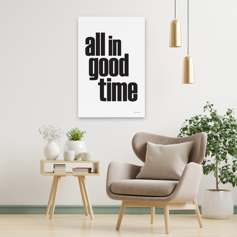 All In Good Time - Modern Farmhouse All In Good Time, H 36 po x l 24 po