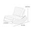 Chaise berçante élégante en bois massif rayé