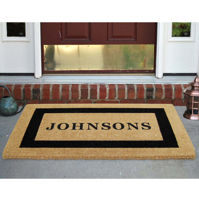 Tapis de porte antidérapant pour l'extérieur, L 37 po x L 36 po, Noir