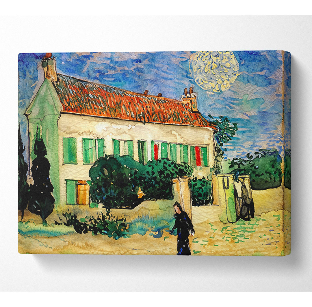 Van Gogh Weißes Haus bei Nacht - Kunstdrucke auf Leinwand