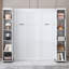 Grand lit escamotable mural avec portes de rangement-650650350