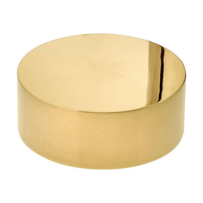 2" Dia. Polished Brass End Cap For 2" O.D. Rail Tubing - 1 Pack