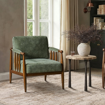 Fauteuil en bois massif Avidite l 27,25 po sans assemblage requis