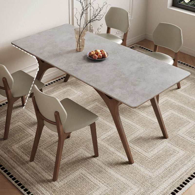 Ensemble de salle à manger élégant en frêne blanc, H 29,52 po x L 59,05 po x l 31,49 po