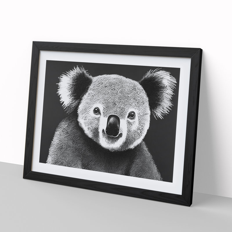 Koala Bear - Framed Print, Black Framed, 34cm H x 46cm W
