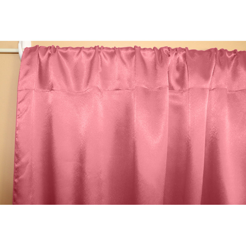 Dafni Semi Sheer Curtain Single Panel, 58" W x 108" L, Coral