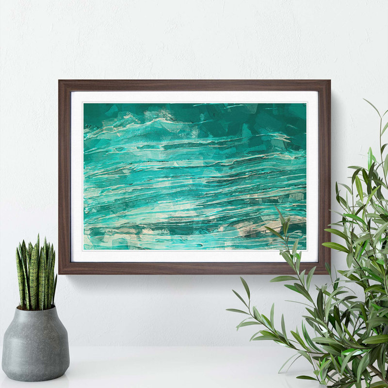 Your Joy in Abstract - Picture Frame Painting Print, 62cm H x 87cm W x 2cm D, Walnut Framed