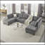 Canapé-lit modulaire en chenille gris