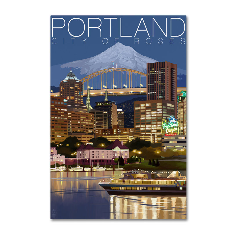 Publicité rétro sur toile Kadey «Travel Poster 107», H 47 po x l 30 po x P 2 po