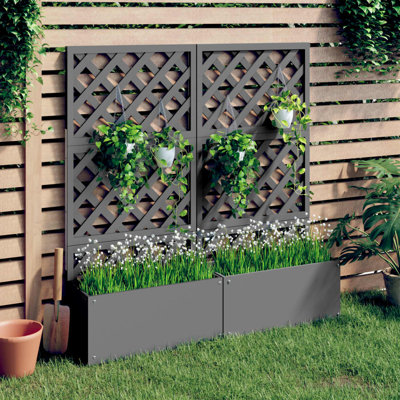 Danijel Wood Planter Box with Trellis