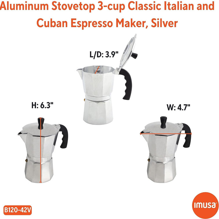 IMUSA 3-Cup Aluminum Espresso Maker