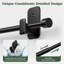 Tringle à rideaux sans perçage, tringle de fenêtre réglable de 5/8 po, supports adhésifs conviviaux pour les locataires, sans perçage, noir-1463136368