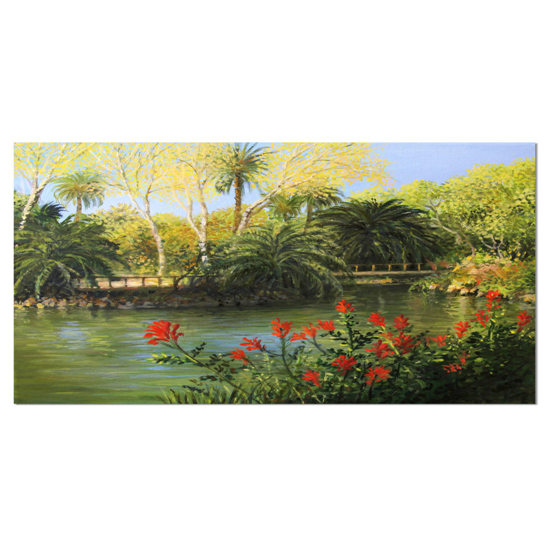 « jardin of eden landscape », reproduction d’art sur toile tendue, H 20 po x l 40 po x P 1po