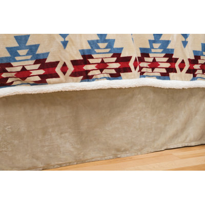 Tan Plush Queen bed skirt
