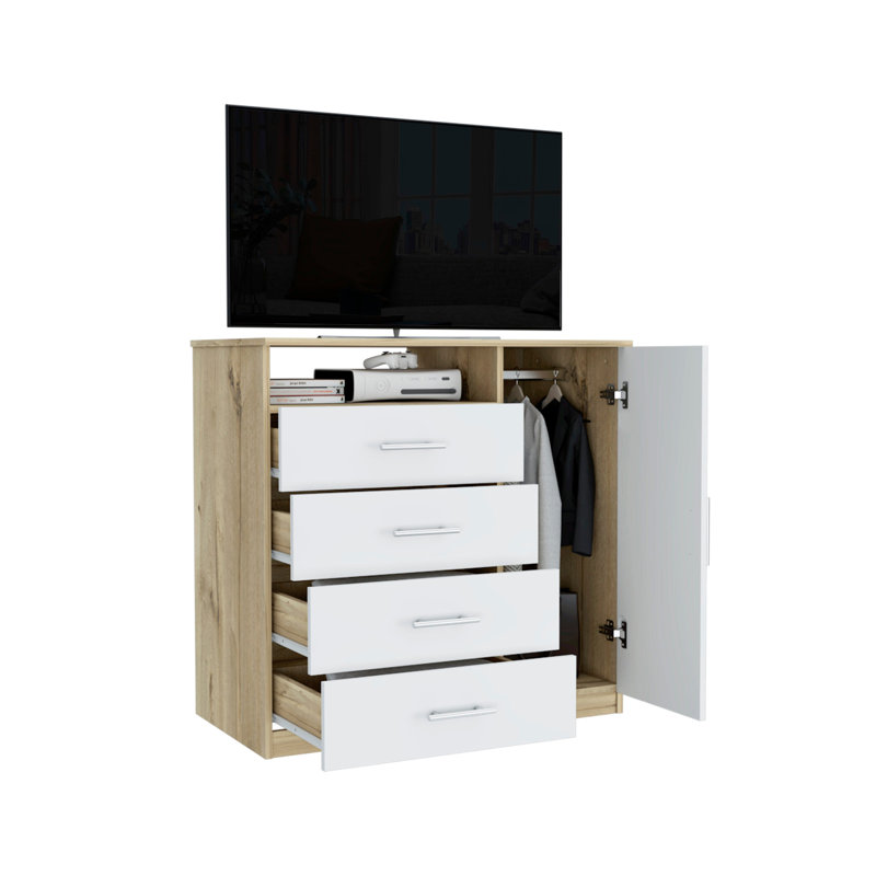 Commode Beaufort, chambre à coucher, chêne clair
