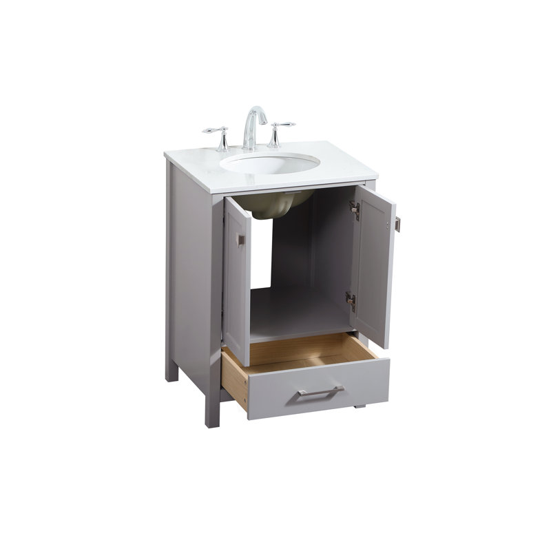 Ensemble de meuble-lavabo simple 24 po Irene, Gris