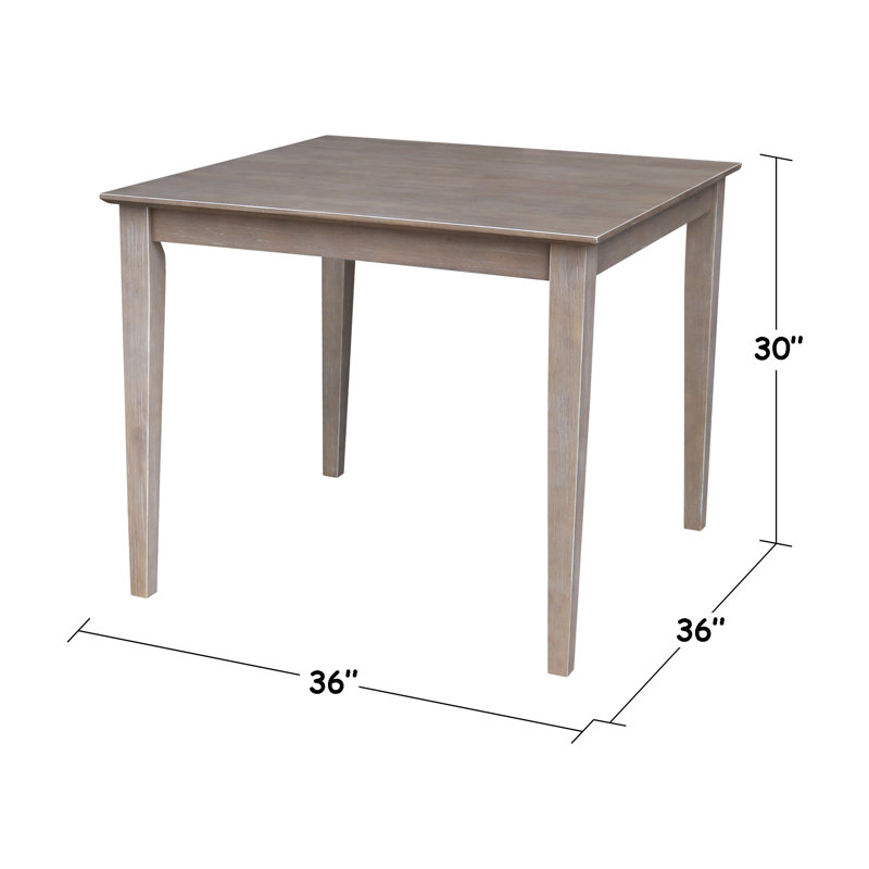 Ensemble de salle à manger en bois massif 3 pièces Chrisine, Taupe-gris délavé
