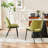 Mackensie Upholstered Dining Chairs Faux Leather Kitchen Chairs with Metal Legs-1464084909